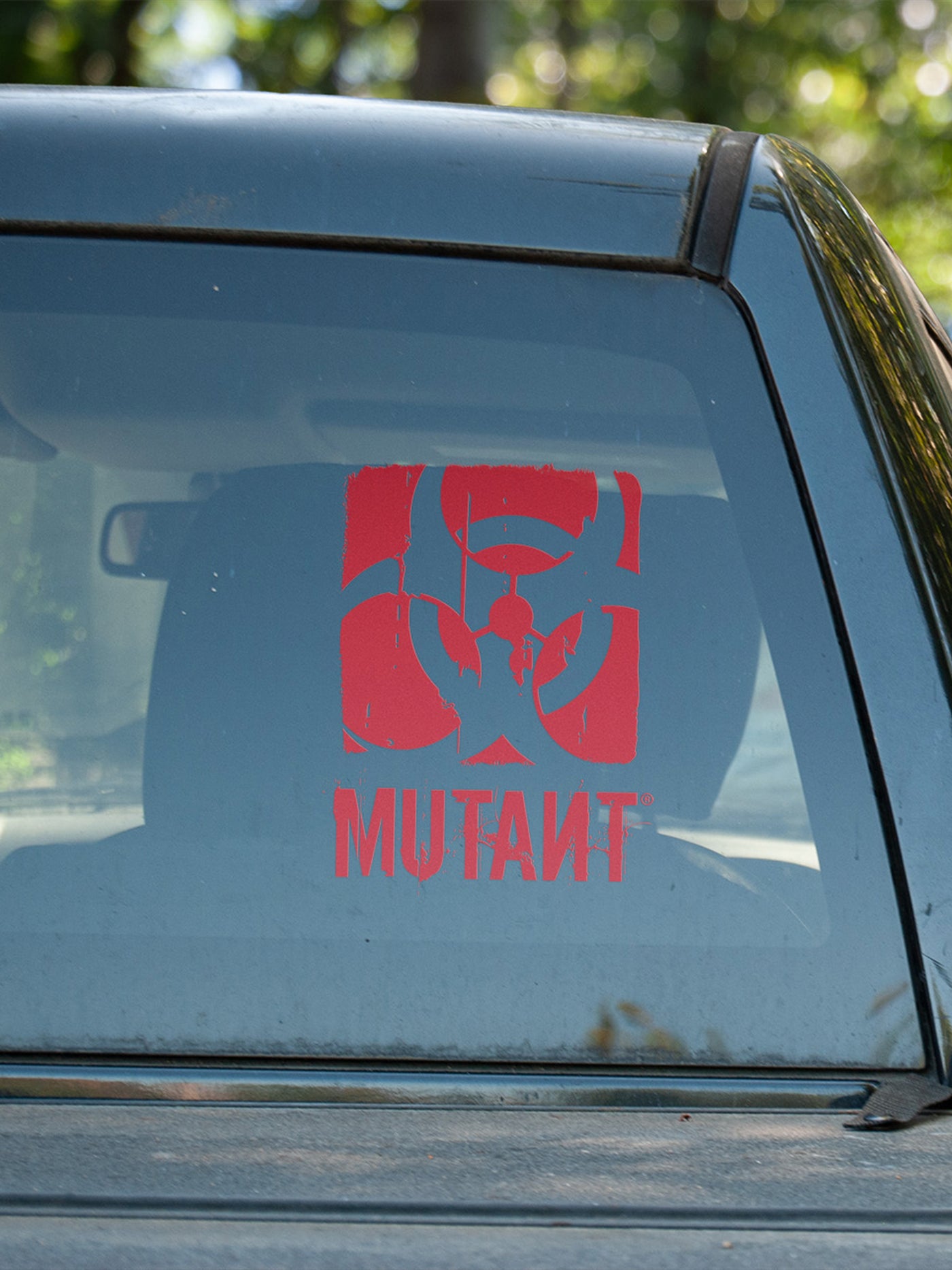 RUGGED Truck Window Decal (Red & Clear)