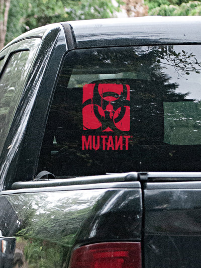 RUGGED Truck Window Decal (Red & Clear)