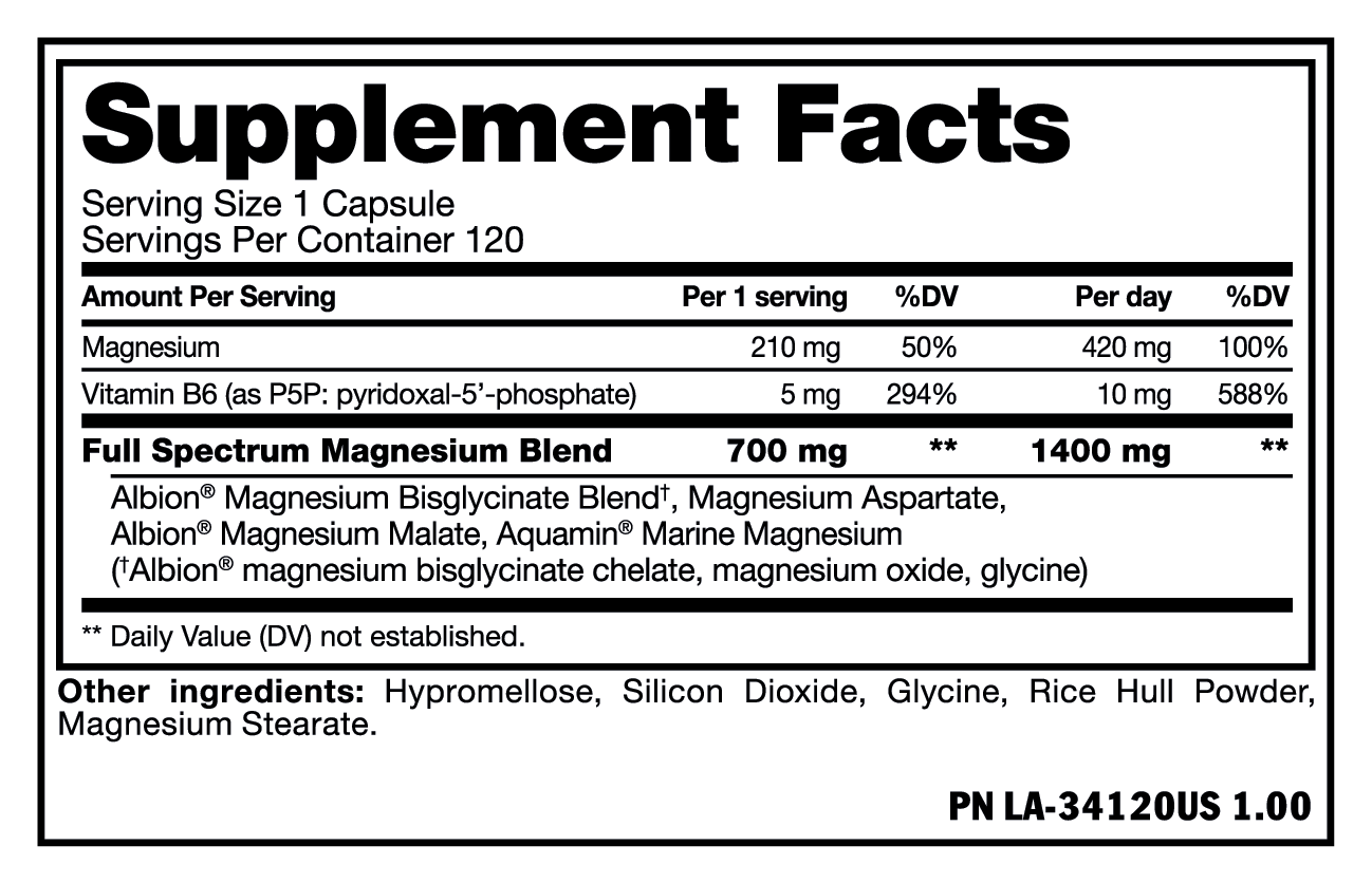 MUSCLE MAG - Extra Premium Magnesium + B6